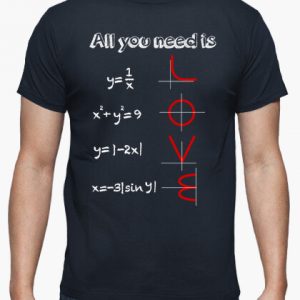 Camiseta All you need is love matematicas